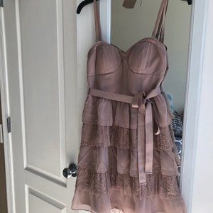 Ruffle Lace Pink Dress